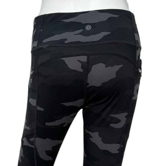 Athleta Womens 405480 Black Camo Leggings - Picture 4 of 5